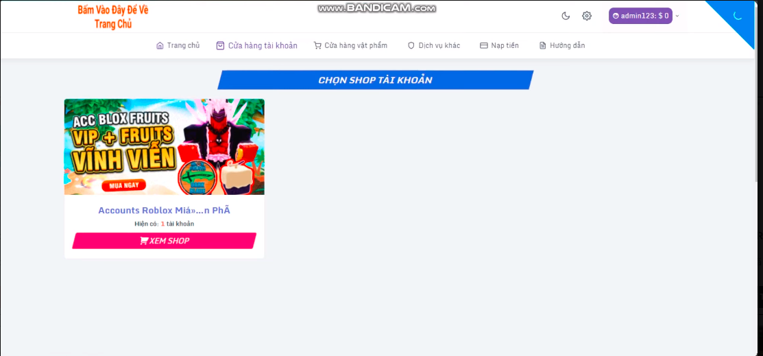 Share mã nguồn bán acc game , roblox